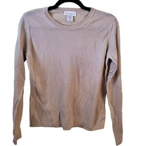 Annalaura NWT Fine Merino Wool Beige Crew Neck Sweater Size S